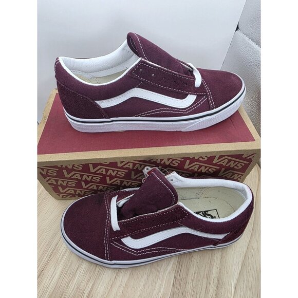 Vans Old Skool kids size 3 Sneakers Shoes Port Royale/ True White Suede/ Canvas - Picture 2 of 6